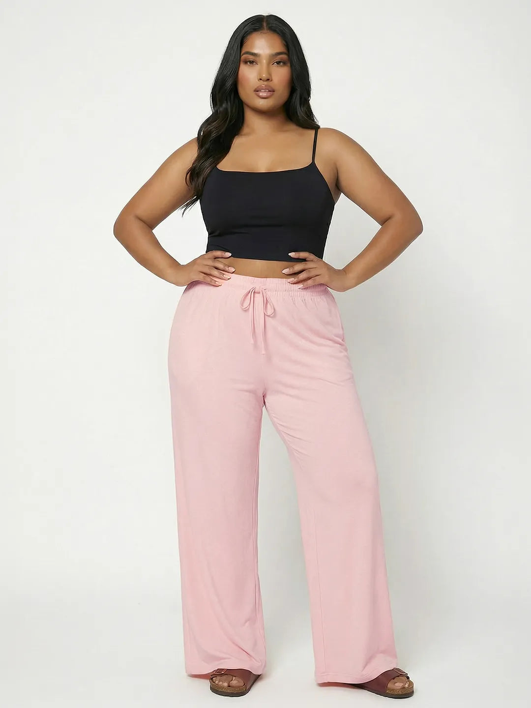 Sunset Peach Flared PJ Pants
