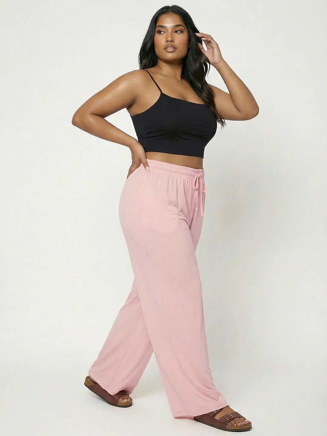 Sunset Peach Flared PJ Pants
