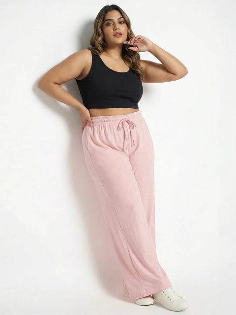 Sunset Peach Flared PJ Pants