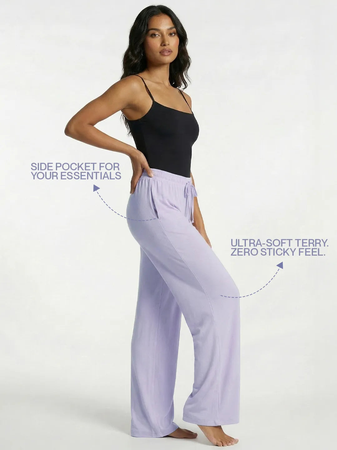 Lavender Dream Flared PJ Pants