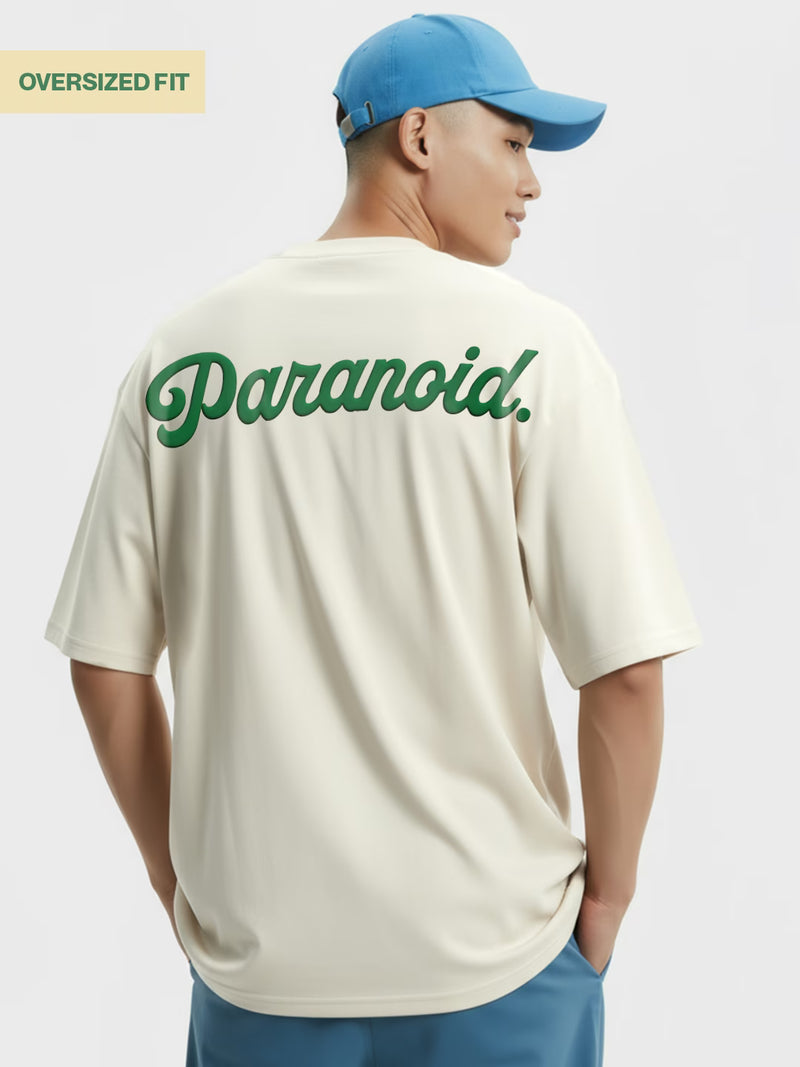 Paranoid Puff Printed Men's Oversized T-Shirt