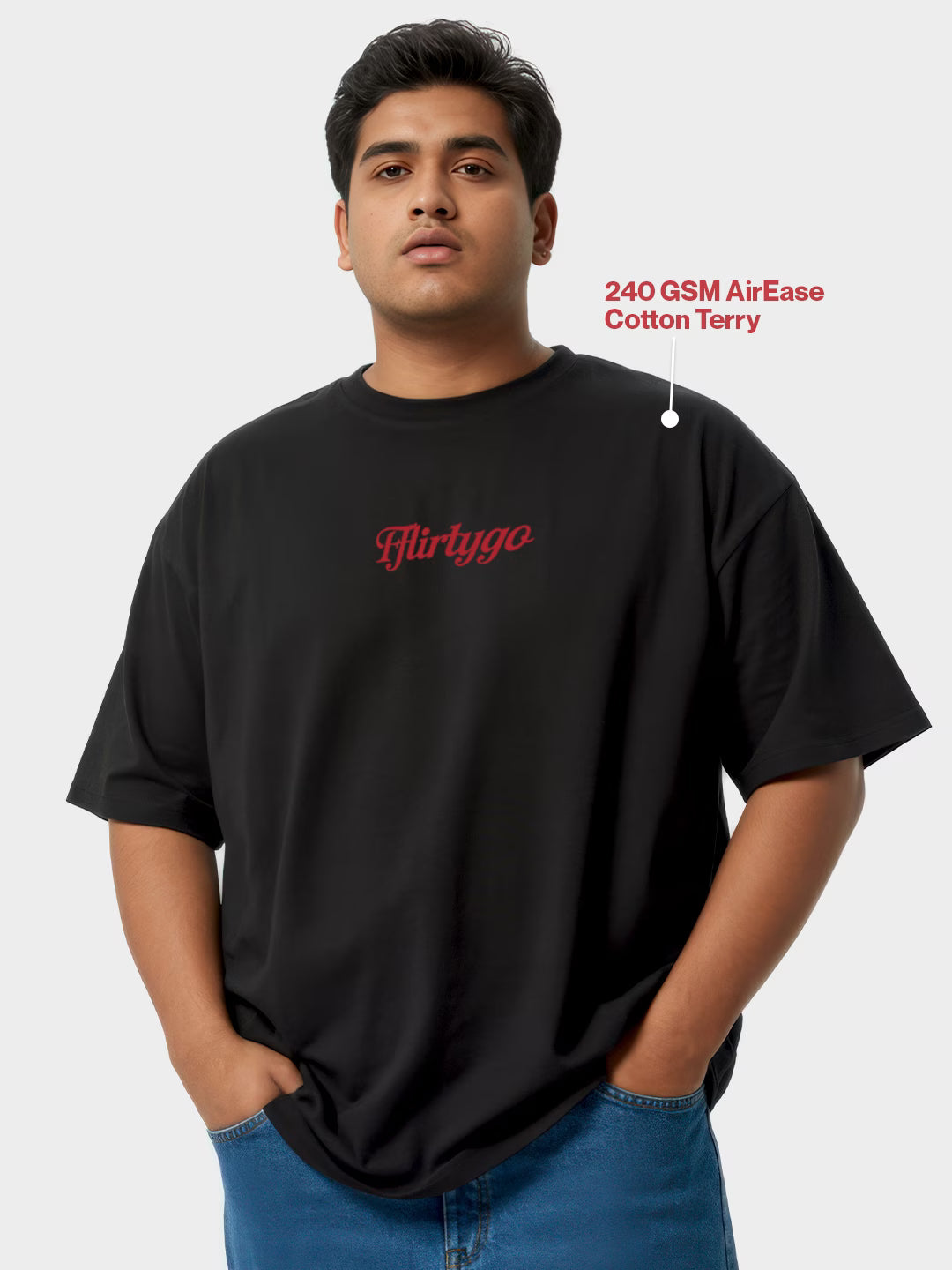 Paranoid Puff Printed Men's Oversized T-Shirt