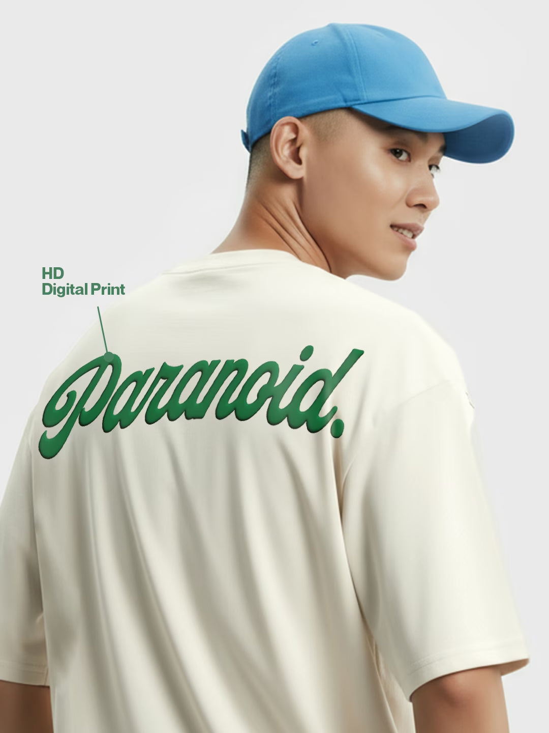 Paranoid Puff Printed Men's Oversized T-Shirt