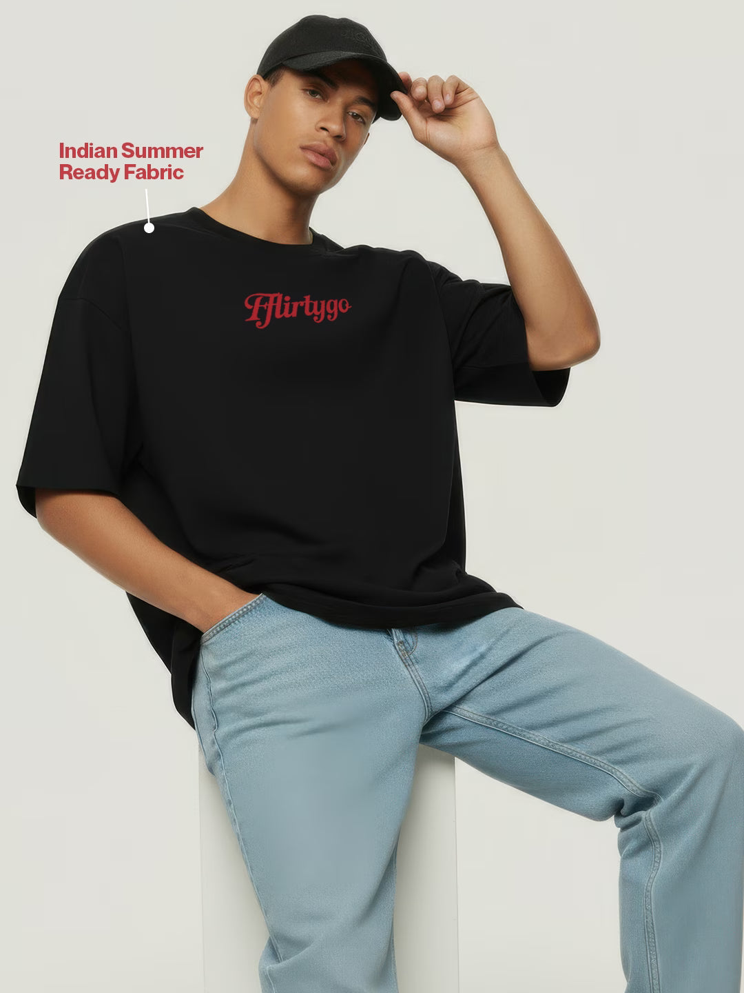 Paranoid Puff Printed Men's Oversized T-Shirt