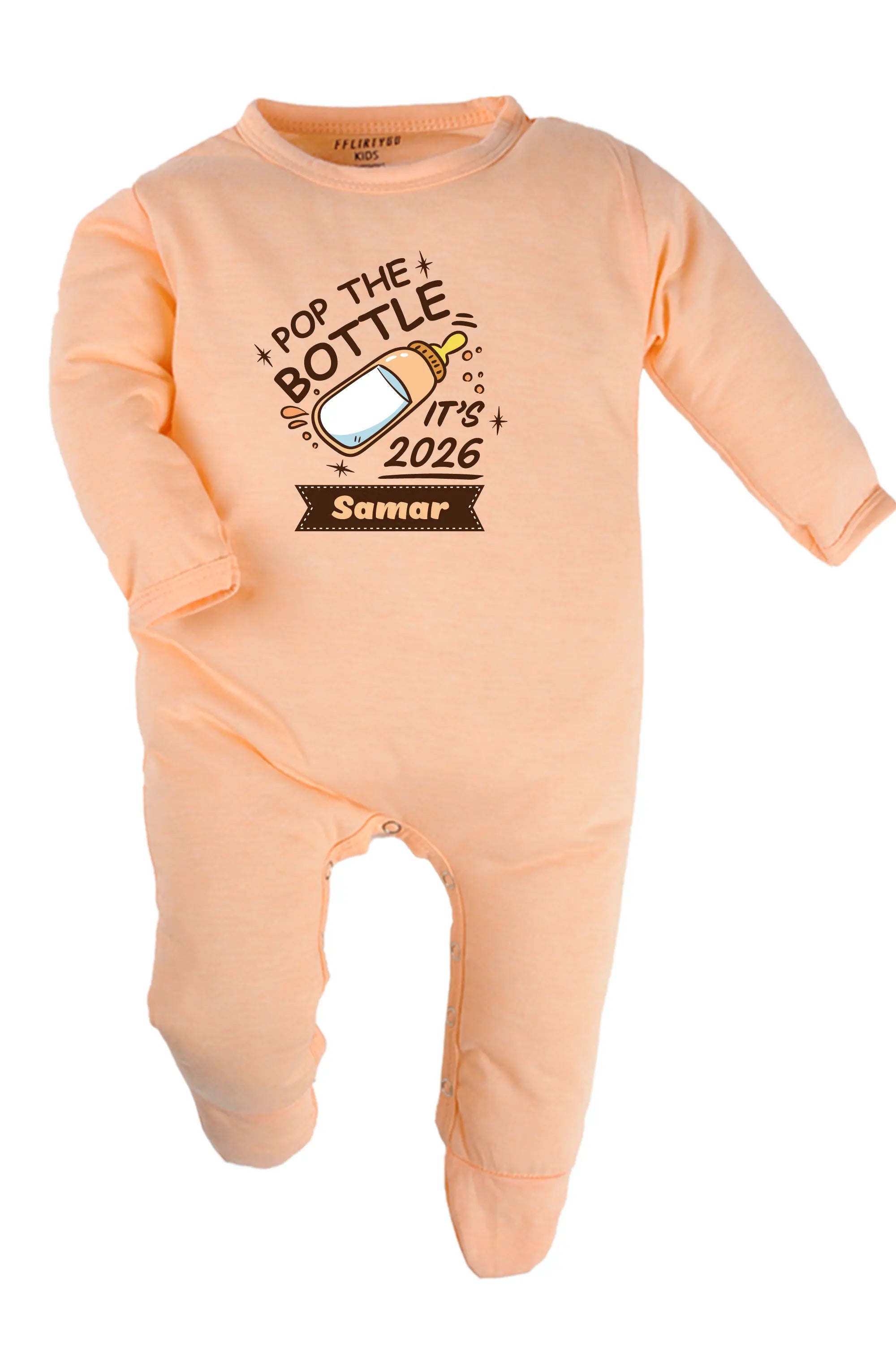 Pop The Bottles It's 2026 Baby Romper | Onesies w/ Custom Name