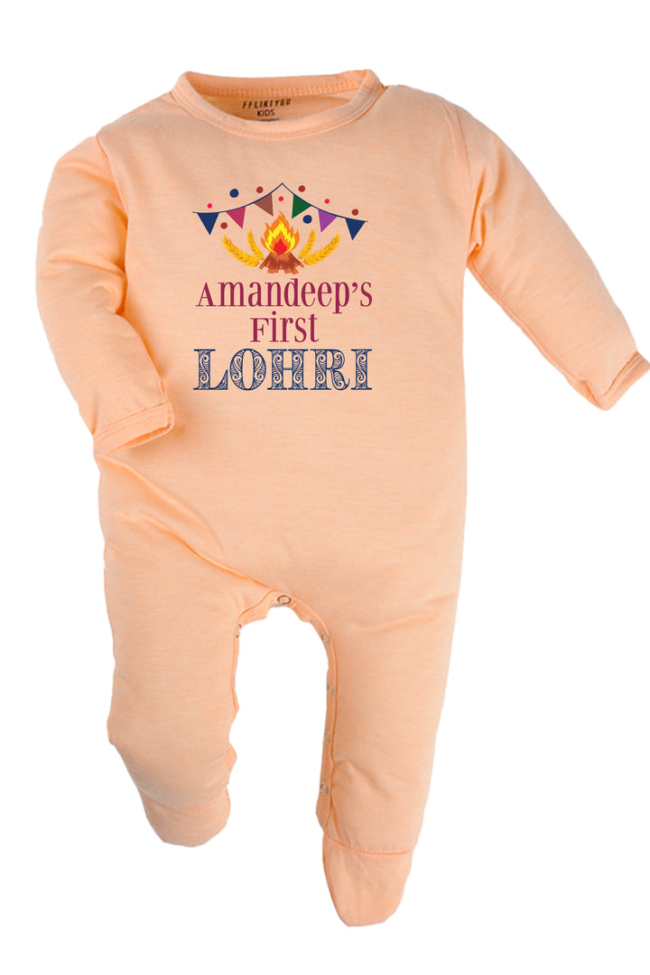 My First Lohri (Motif) Baby Romper | Onesies w/ Custom Name