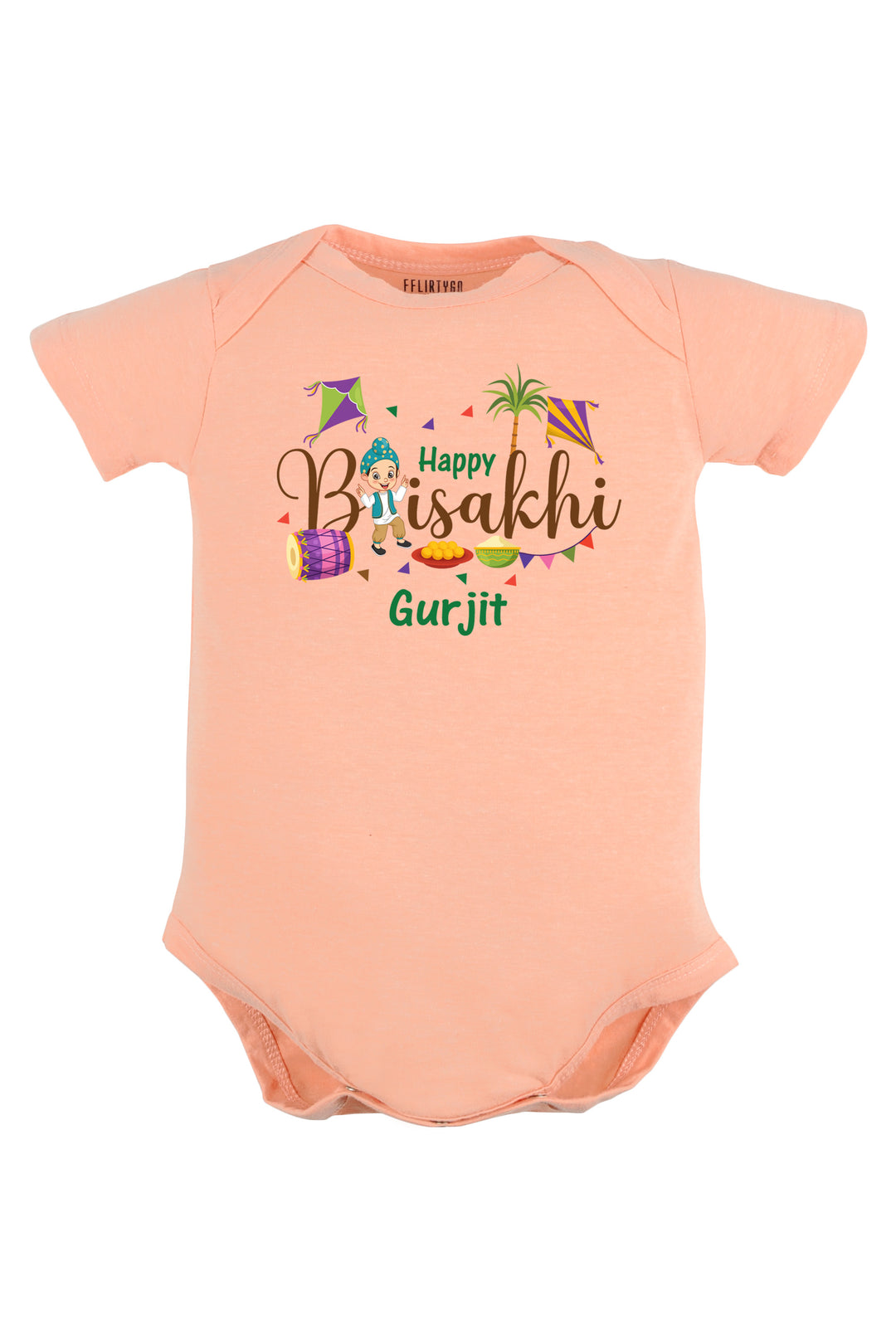 Happy Baisakhi Baby Romper | Onesies w/ Custom Name