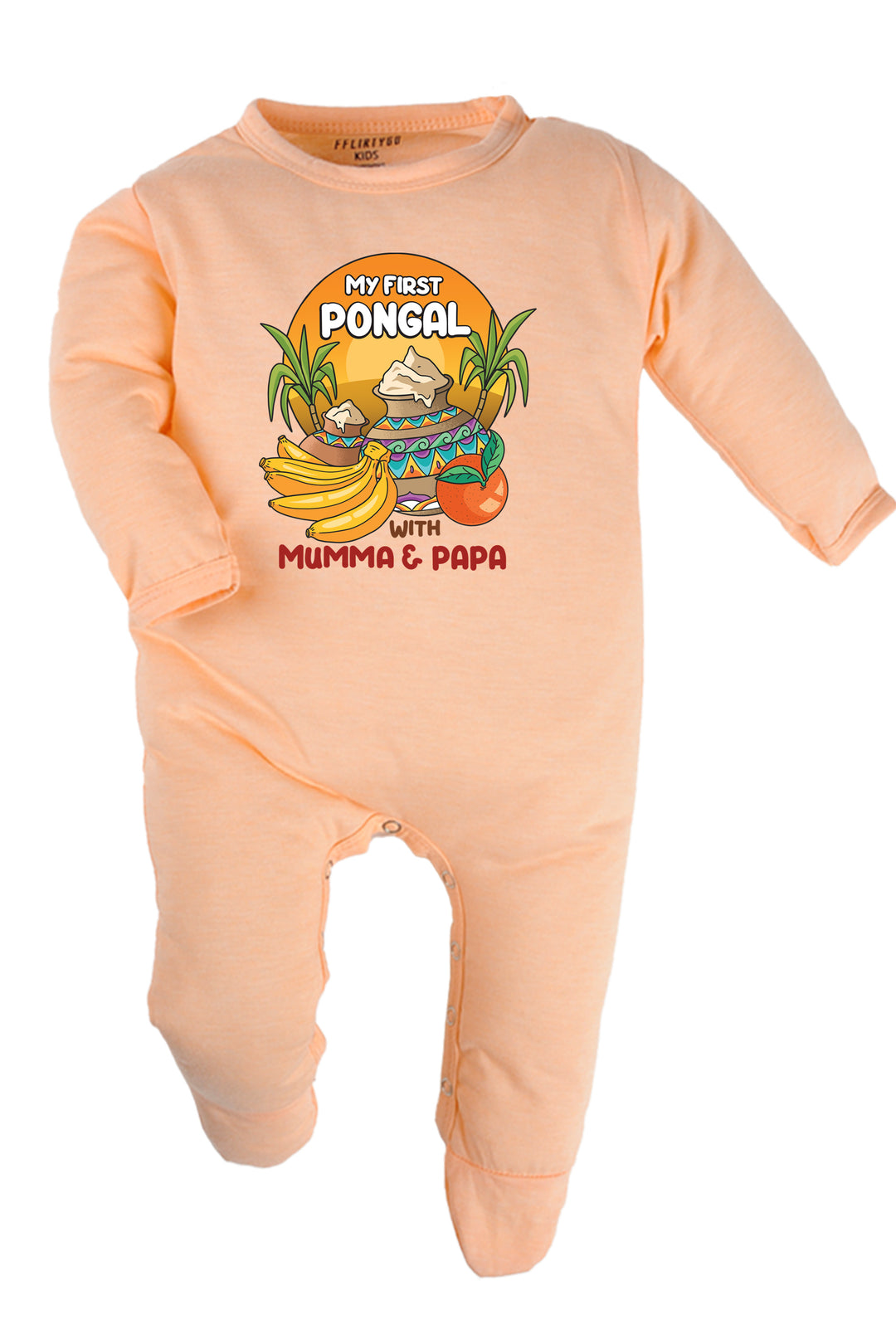 My First Pongal With Mumma & Papa Baby Romper | Onesies