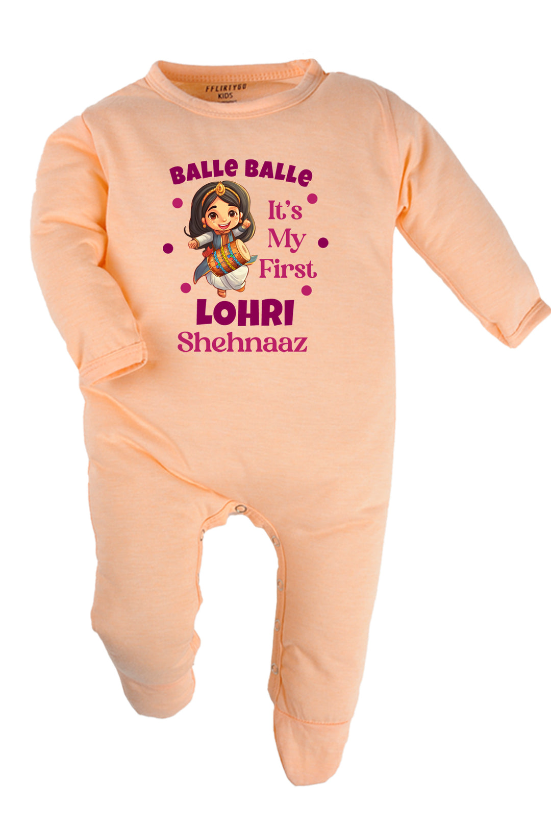 Balle Balle It's My First Lohri Baby Romper | Onesies w/ Custom Name
