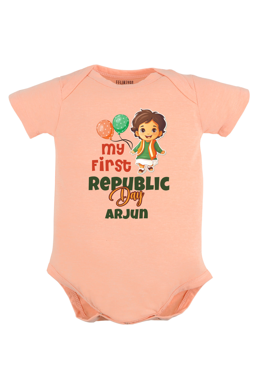 My First Republic Day Baby Romper | Onesies w/ Custom Name