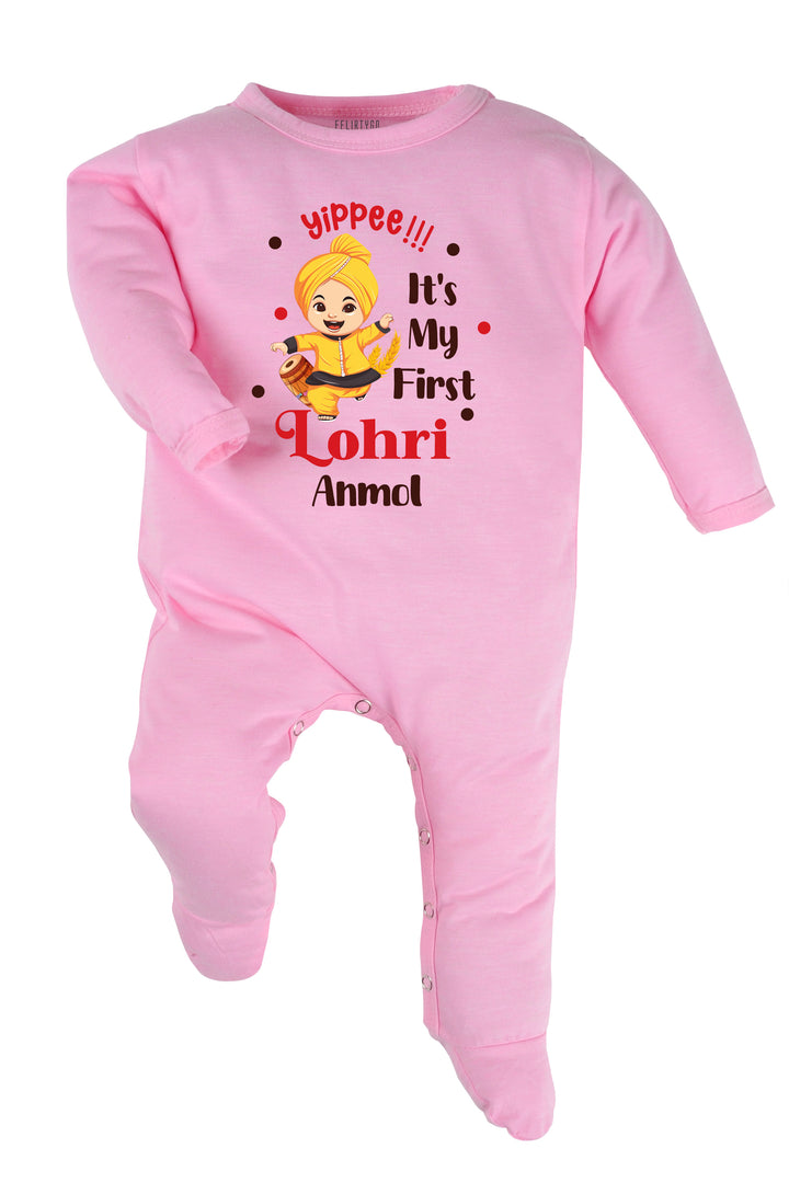 Yippee It's My First Lohri Baby Romper | Onesies  w/ Custom Name
