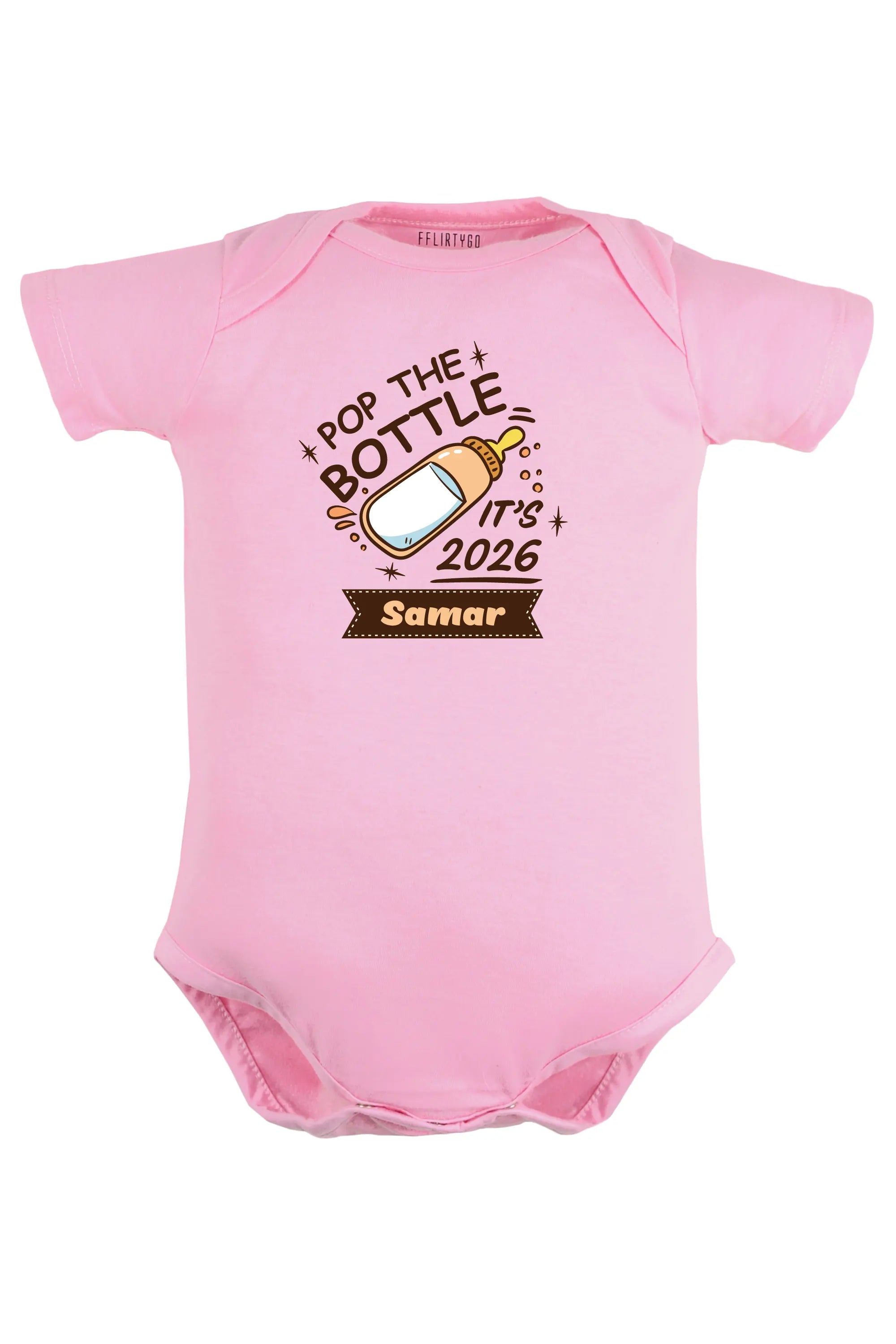 Pop The Bottles It's 2026 Baby Romper | Onesies w/ Custom Name
