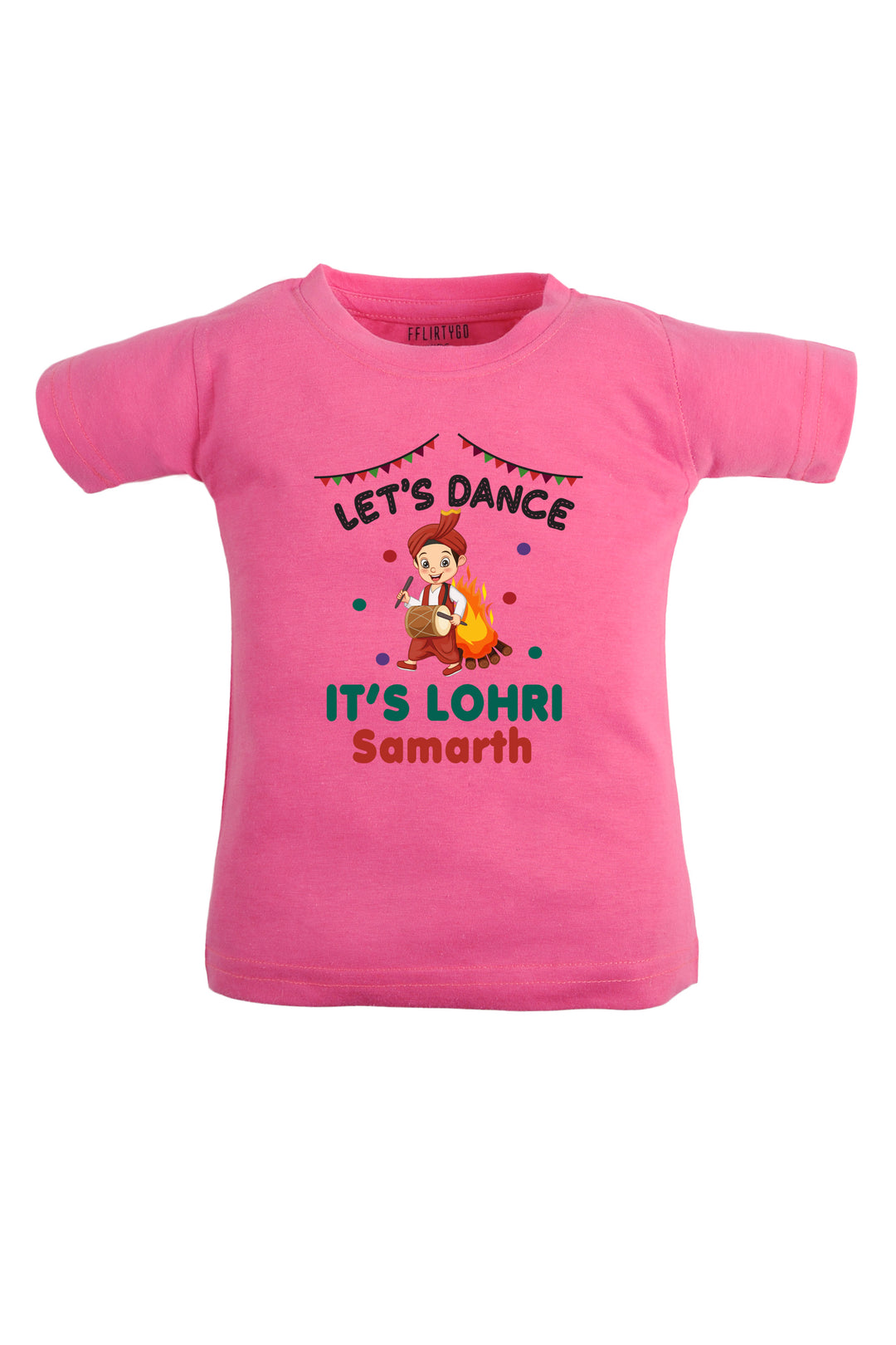 Let's Dance It's Lohri Kids T Shirt w/ Custom Name