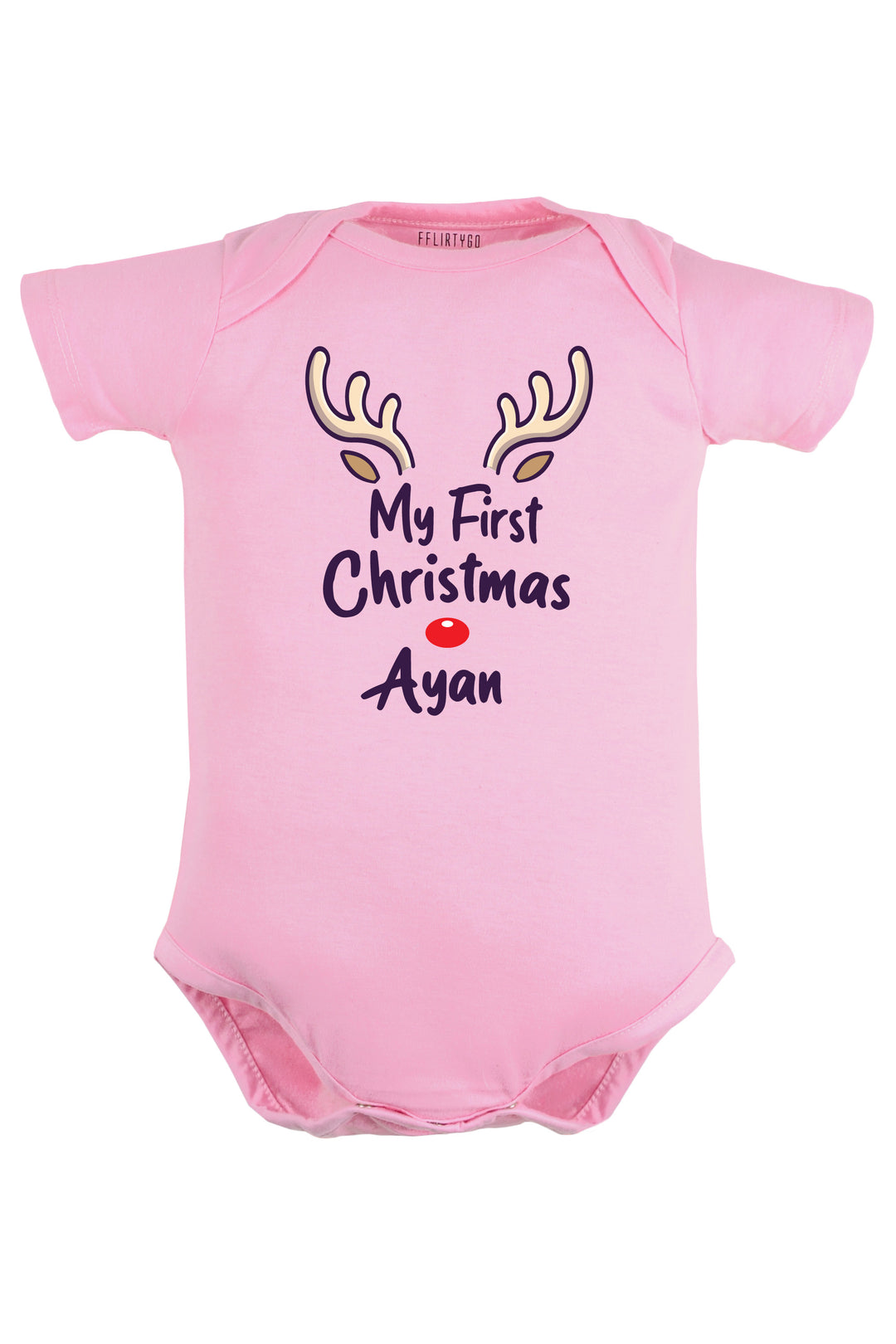 My first christmas with Deer Antlers Baby Romper | Onesies w/ Custom Name