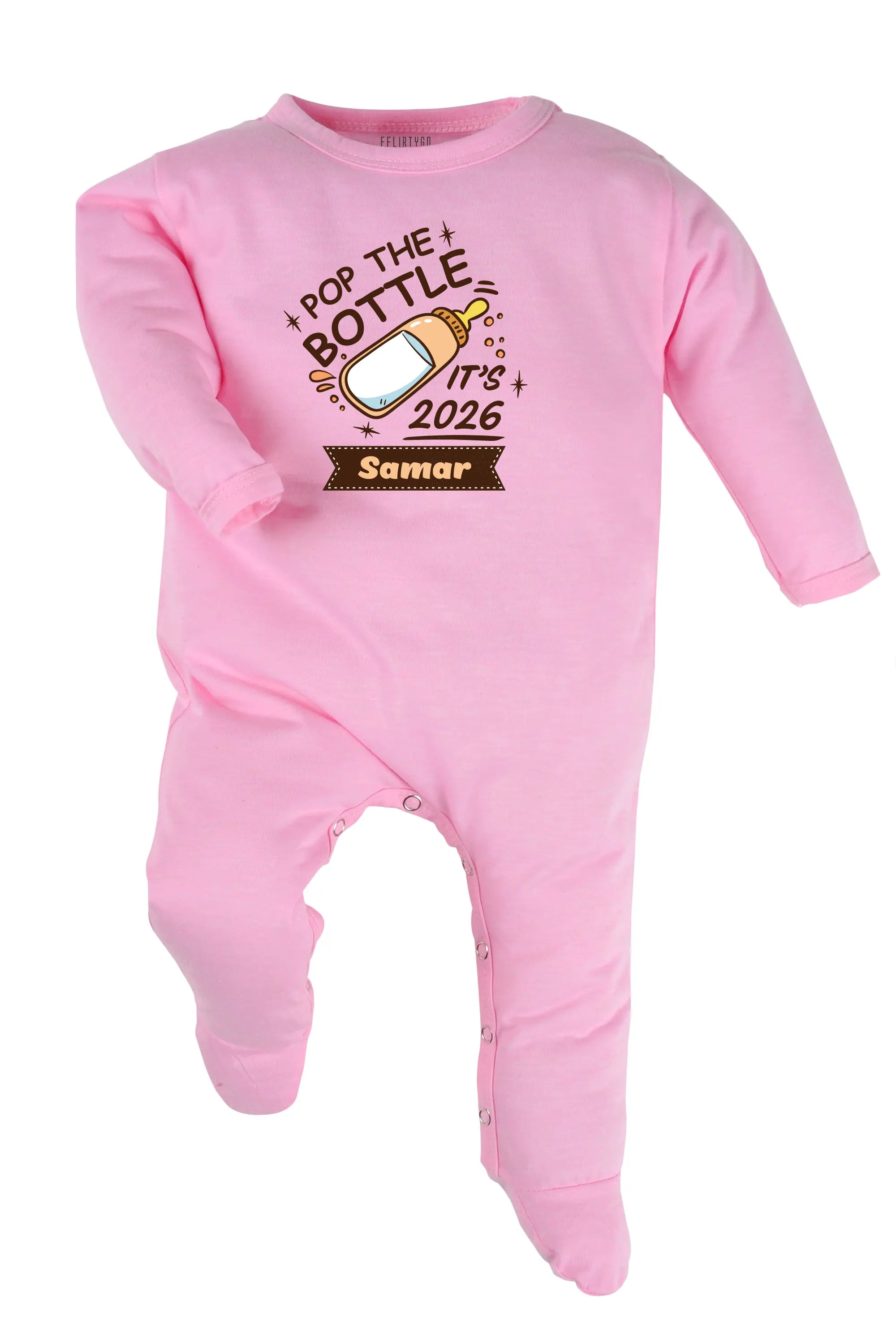 Pop The Bottles It's 2026 Baby Romper | Onesies w/ Custom Name