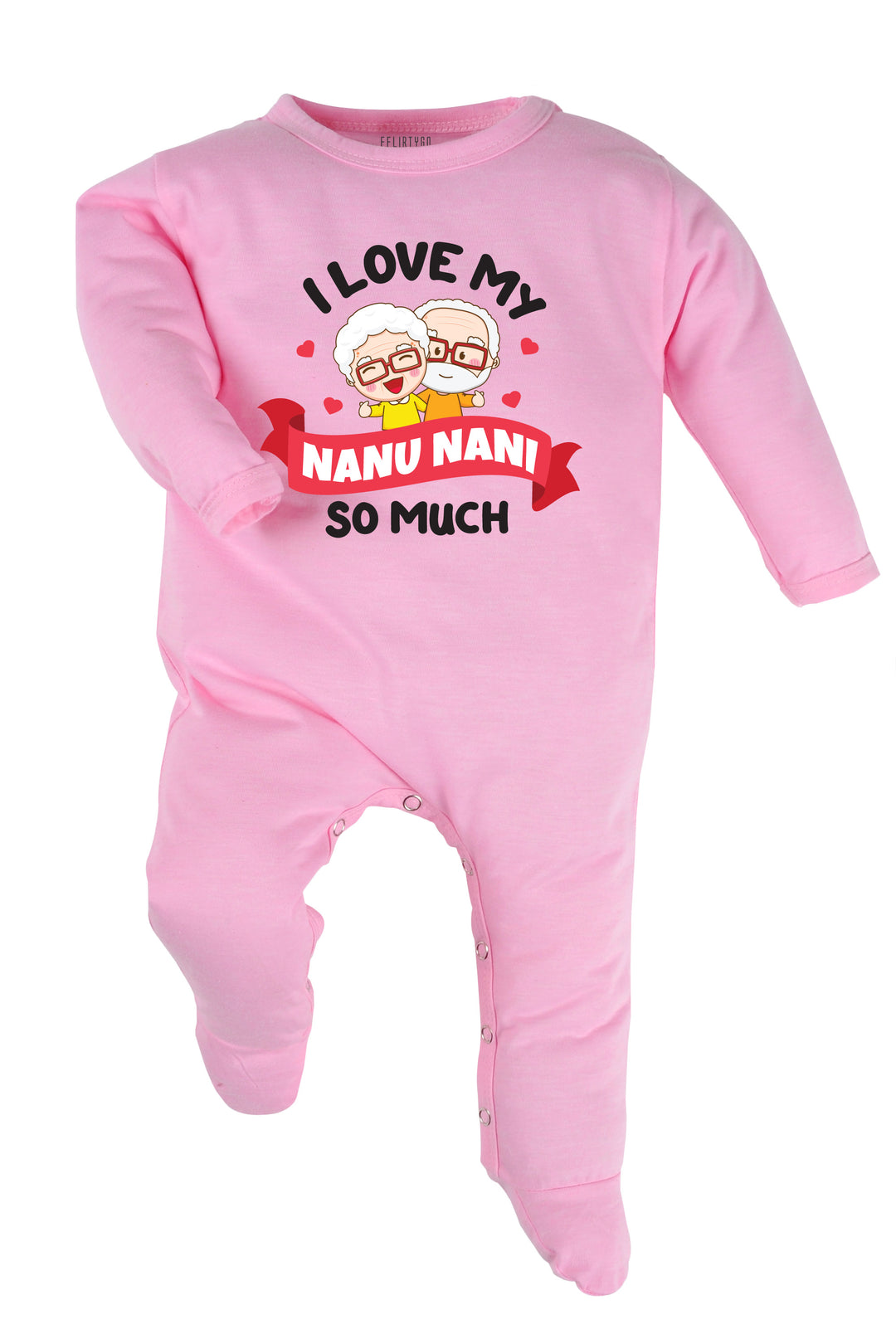 I Love My Nanu Nani So Much Baby Romper | Onesies