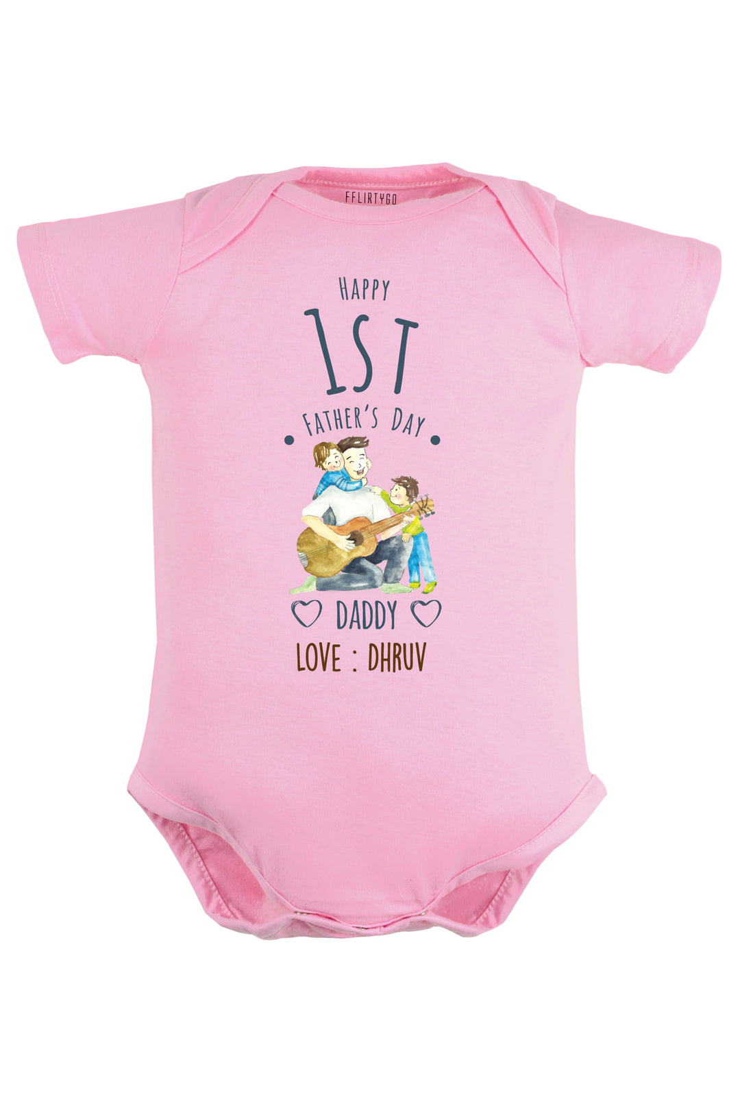 Happy 1st Father's Day Daddy Baby Romper | Onesies w/ Custom Name