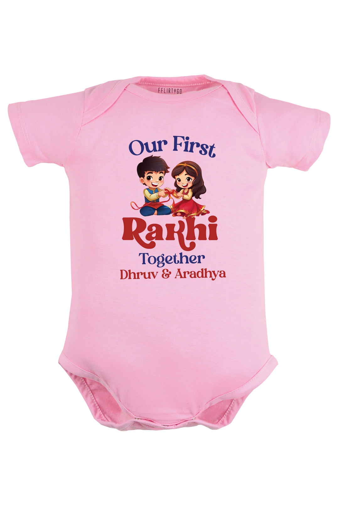 Our First Rakhi Together Baby Romper | Onesies w/ Custom Name