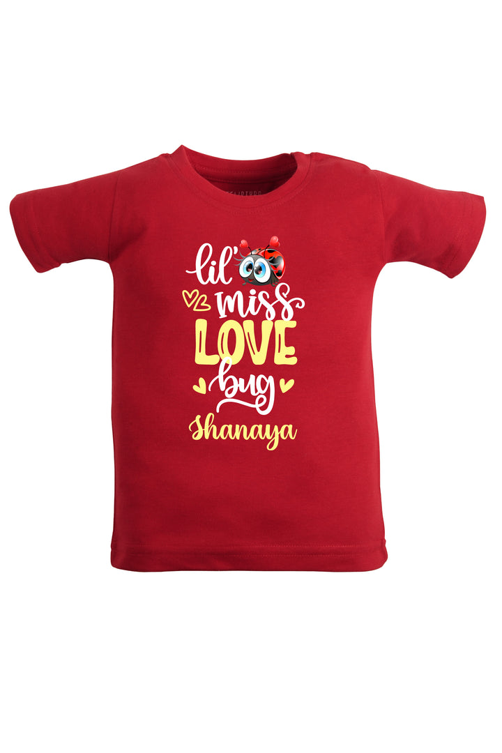 Lil Miss Love Bug Kids T Shirt w/ Custom Name