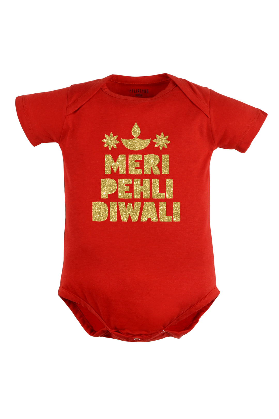 Meri Pehli Diwali With Glitter Baby Romper | Onesies
