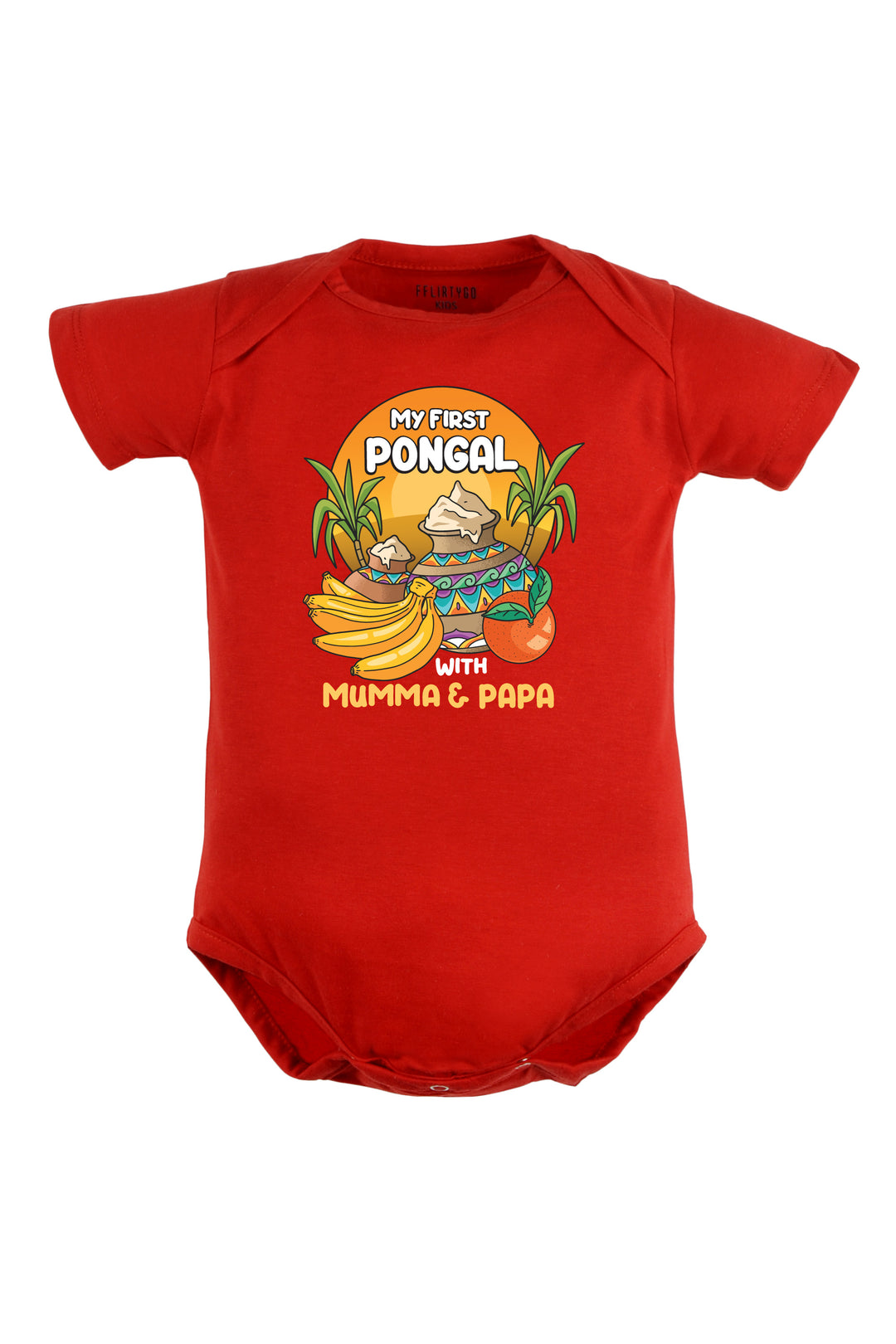 My First Pongal With Mumma & Papa Baby Romper | Onesies