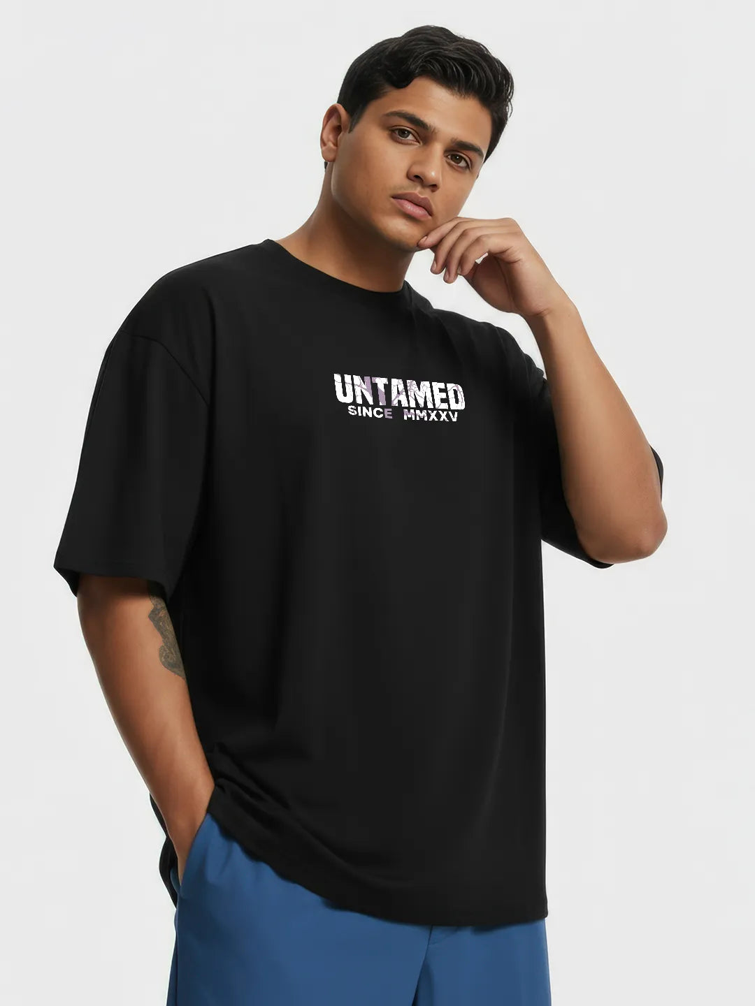 Rebel Spirit Wild And Free Mens Oversized T-Shirt