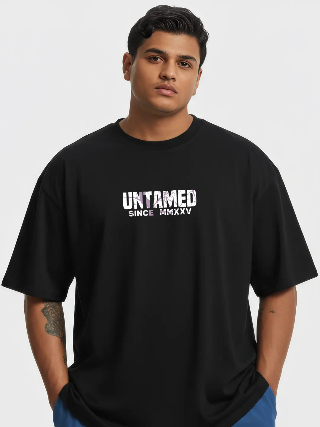 Rebel Spirit Wild And Free Mens Oversized T-Shirt