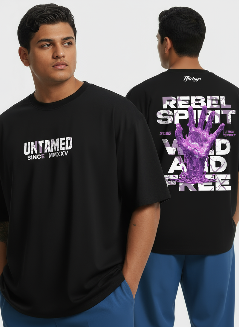 Rebel Spirit Wild And Free Men's Oversized T-Shirt
