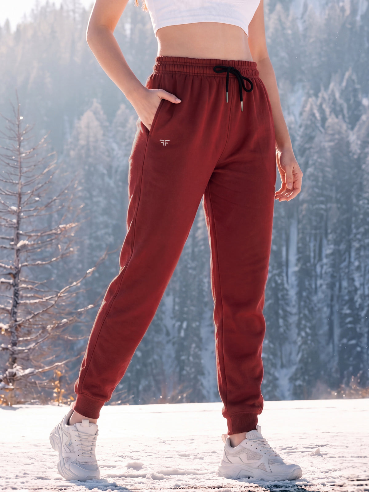 Red Fleece Joggers