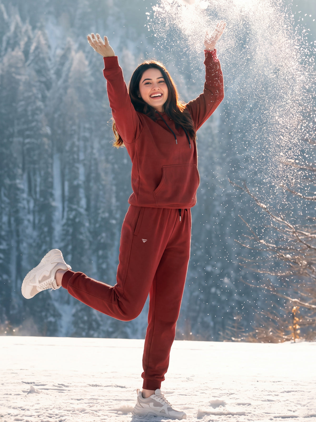 Red Fleece Joggers