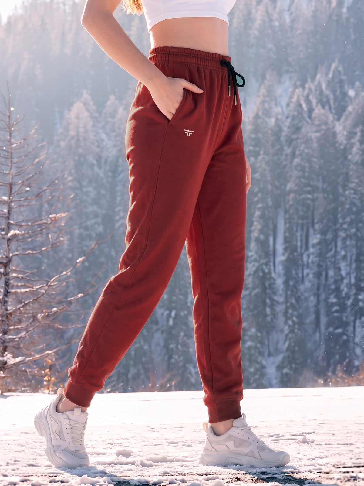 Red Fleece Joggers