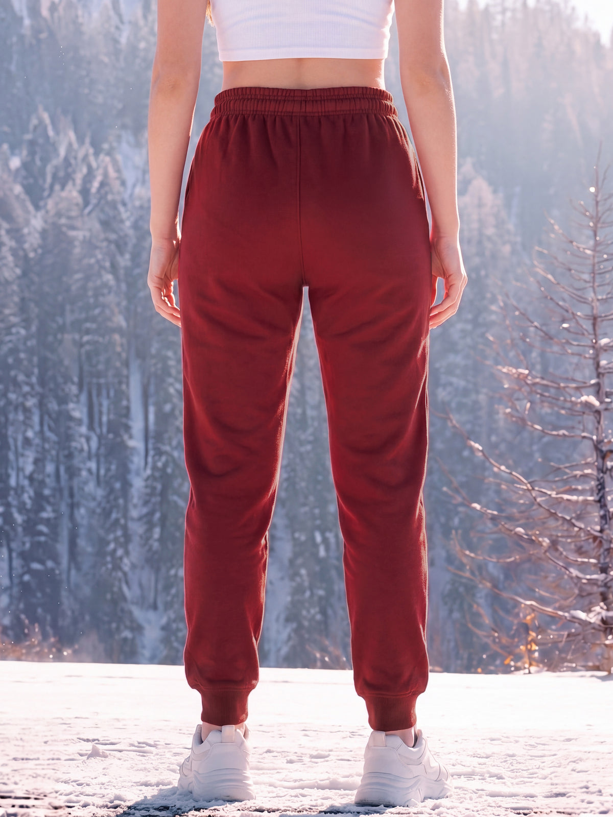 Red Fleece Joggers