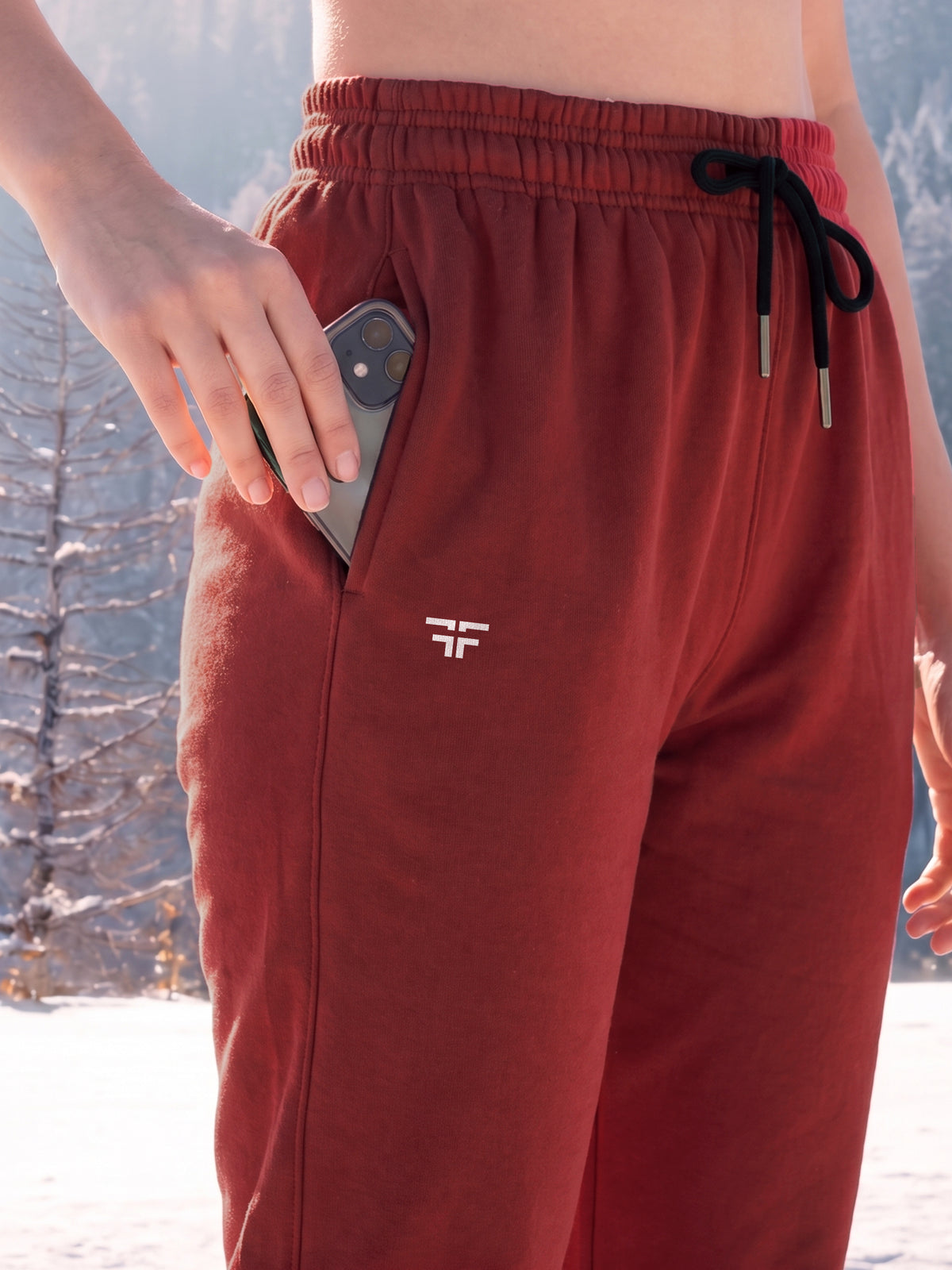 Red Fleece Joggers
