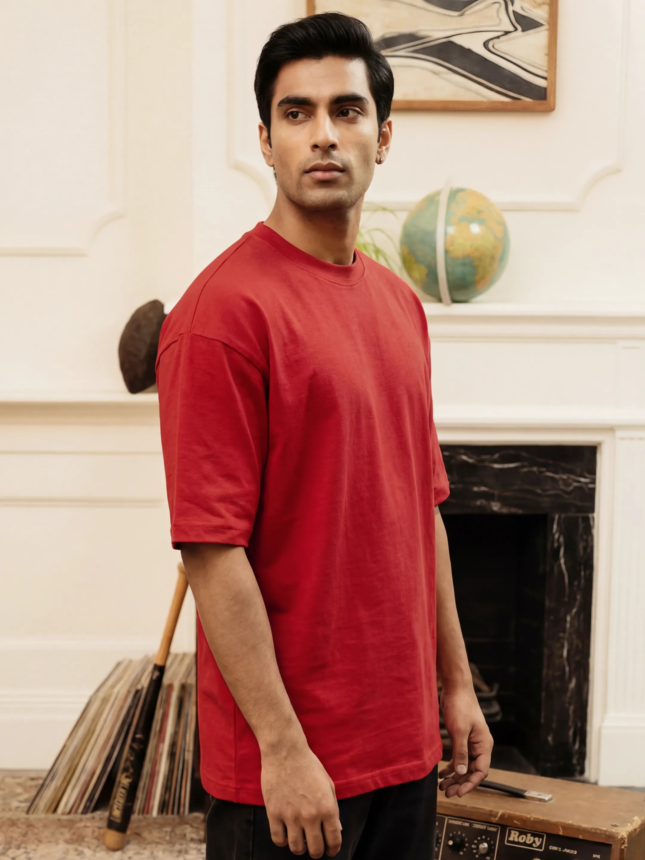 Red Men's Oversized T-Shirt