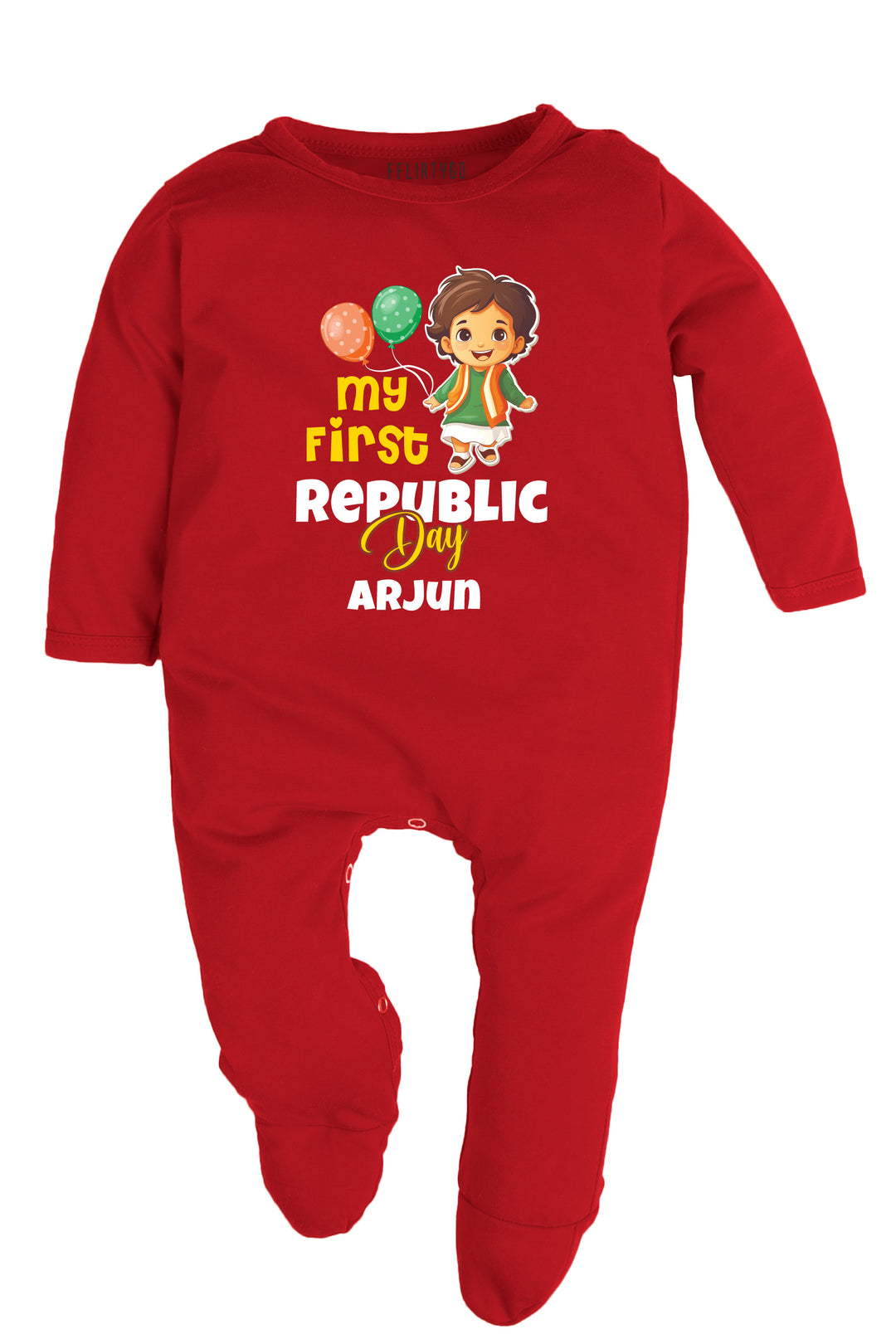 My First Republic Day Baby Romper | Onesies w/ Custom Name
