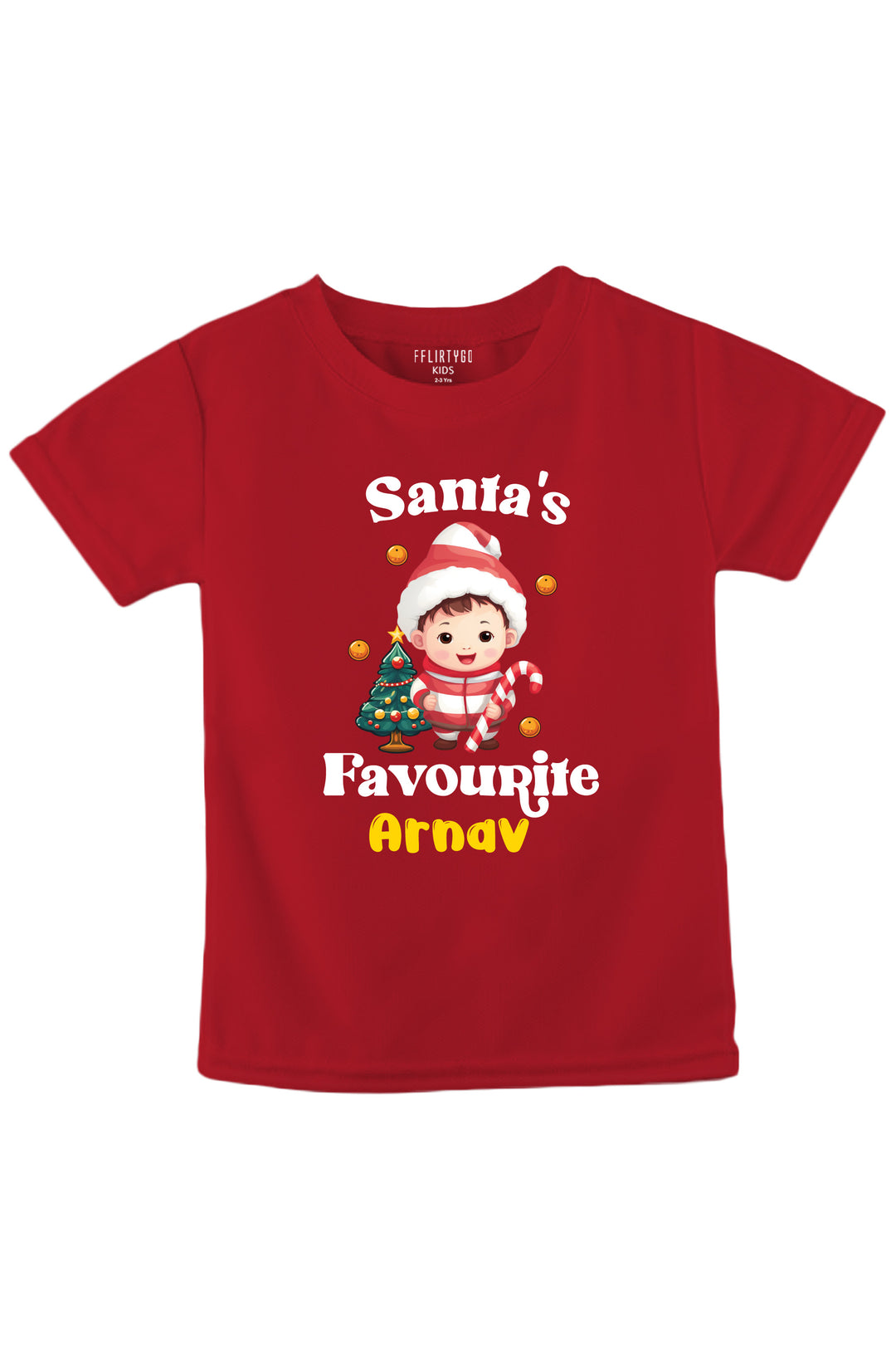Santa's Favourite Kids T Shirt w/ Custom Name