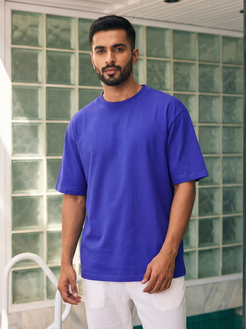 Royal Blue Men's Oversized T-Shirt