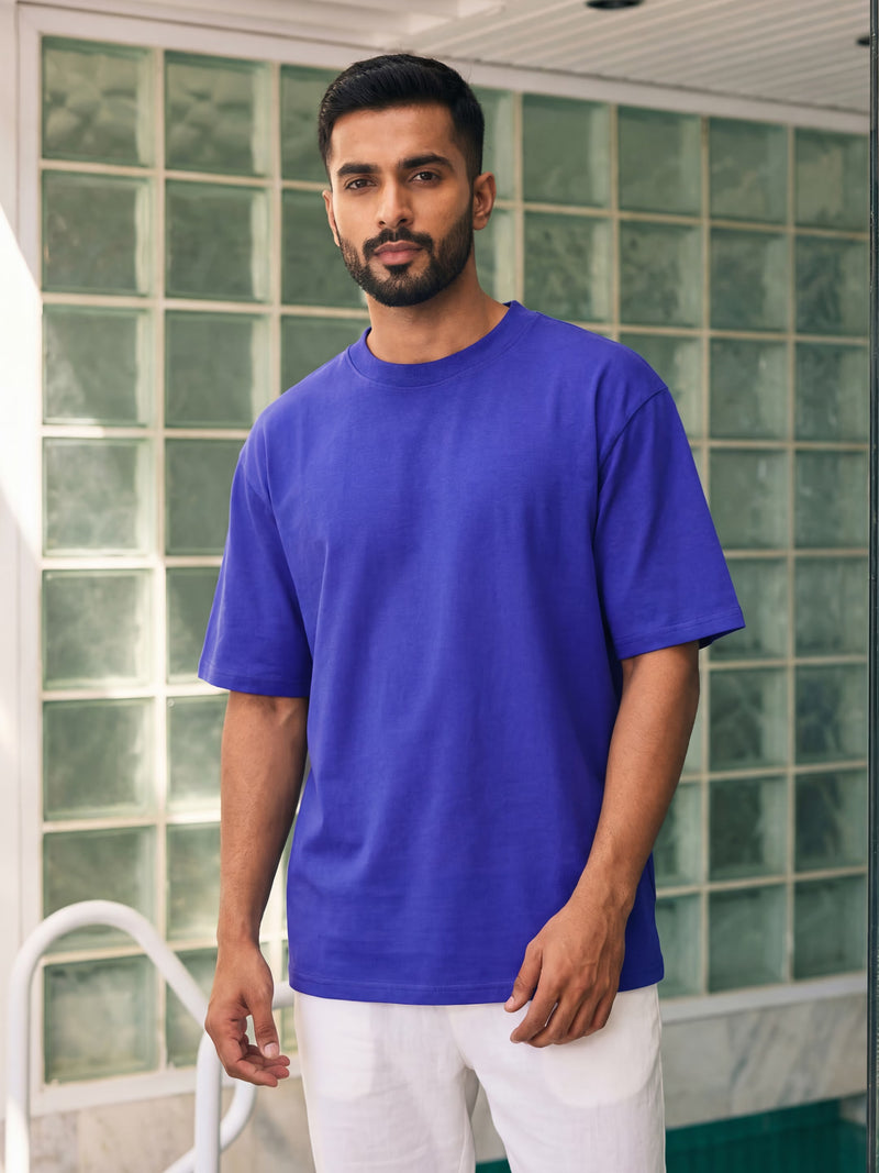 Royal Blue Men's Oversized T-Shirt