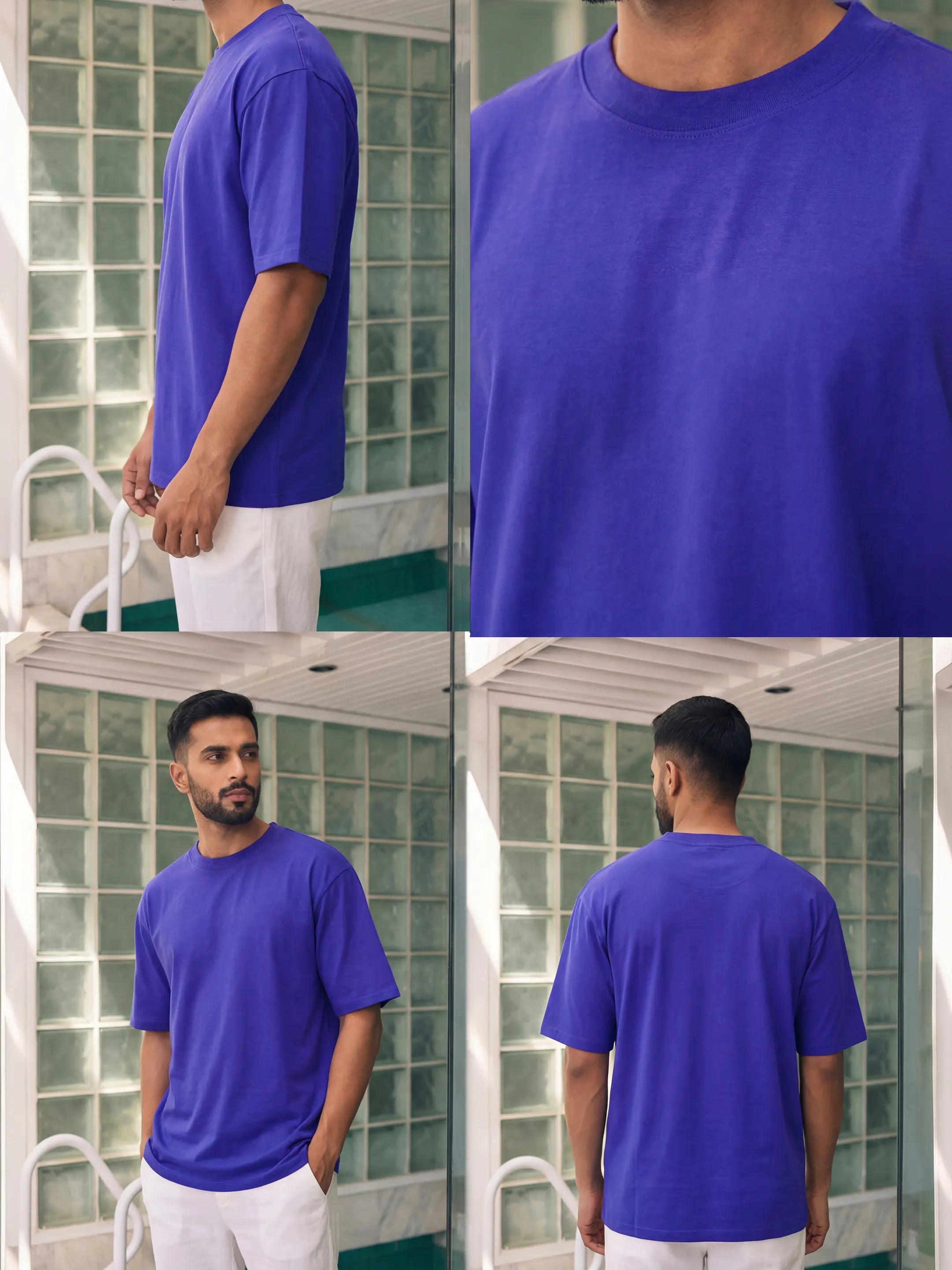 Royal Blue Men's Oversized T-Shirt