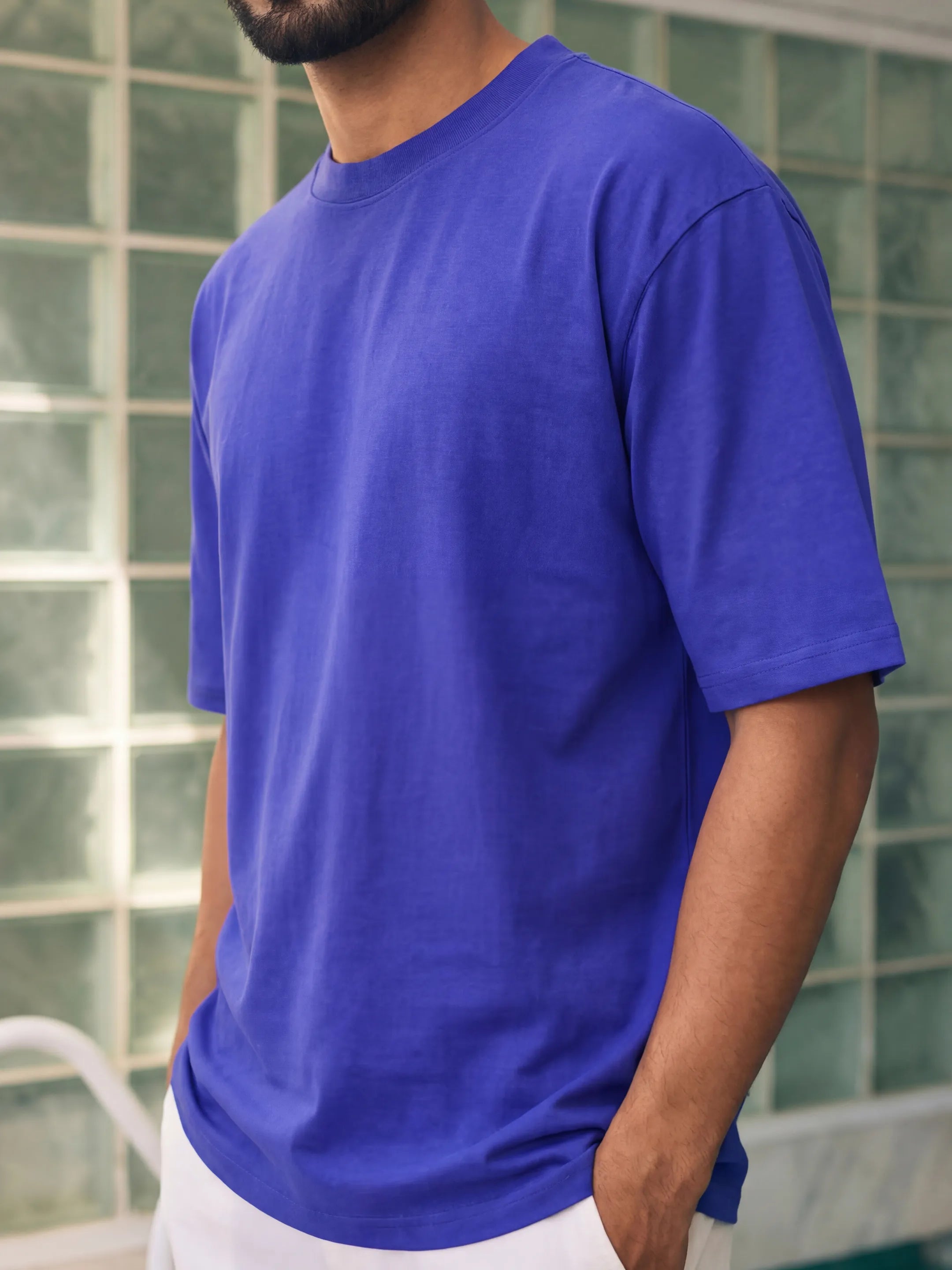 Royal Blue Men's Oversized T-Shirt