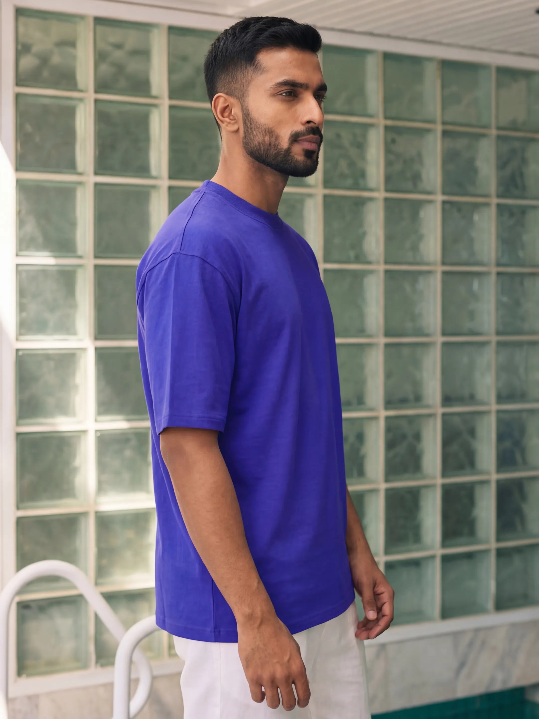 Royal Blue Men's Oversized T-Shirt