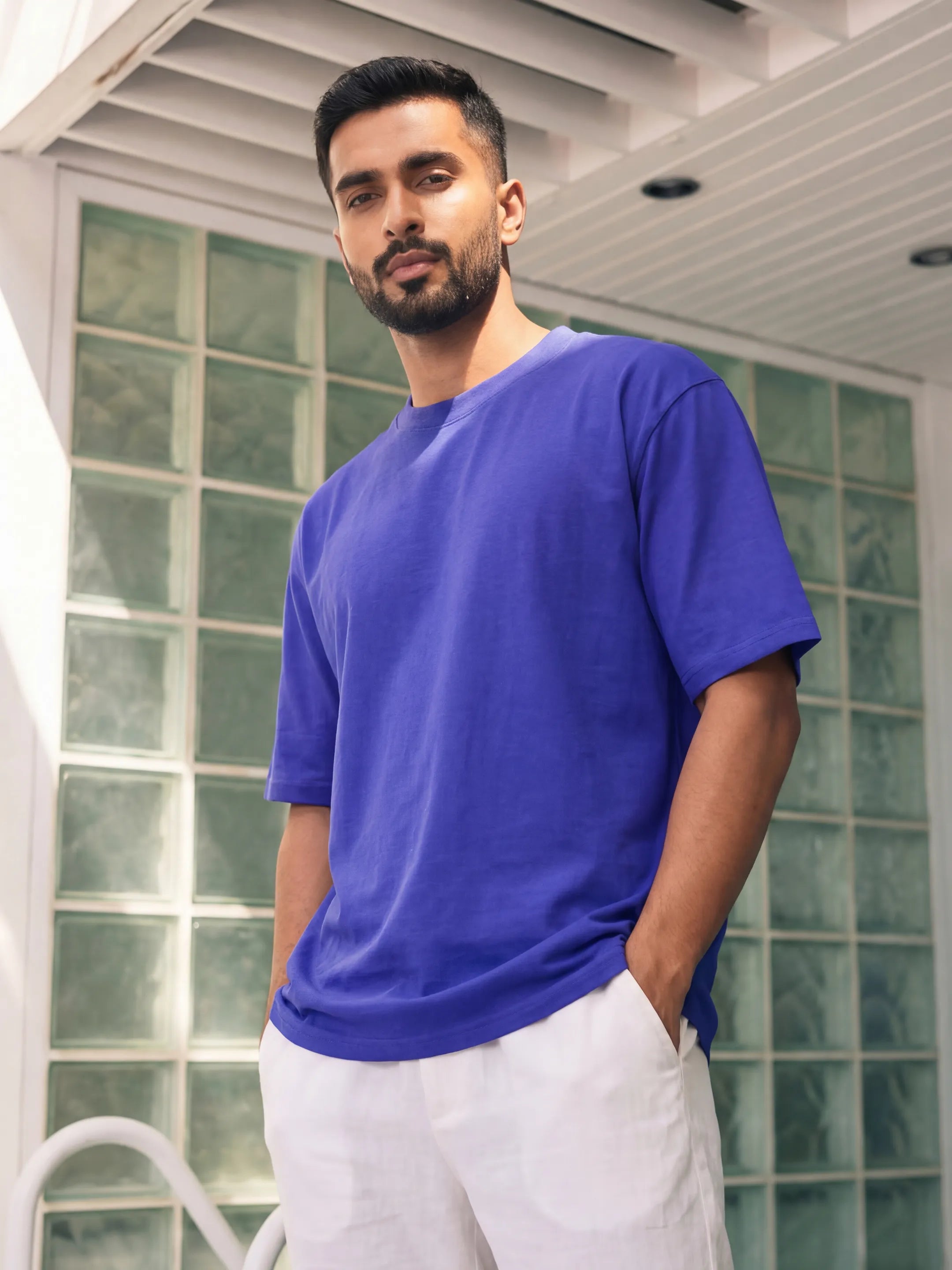 Royal Blue Men's Oversized T-Shirt