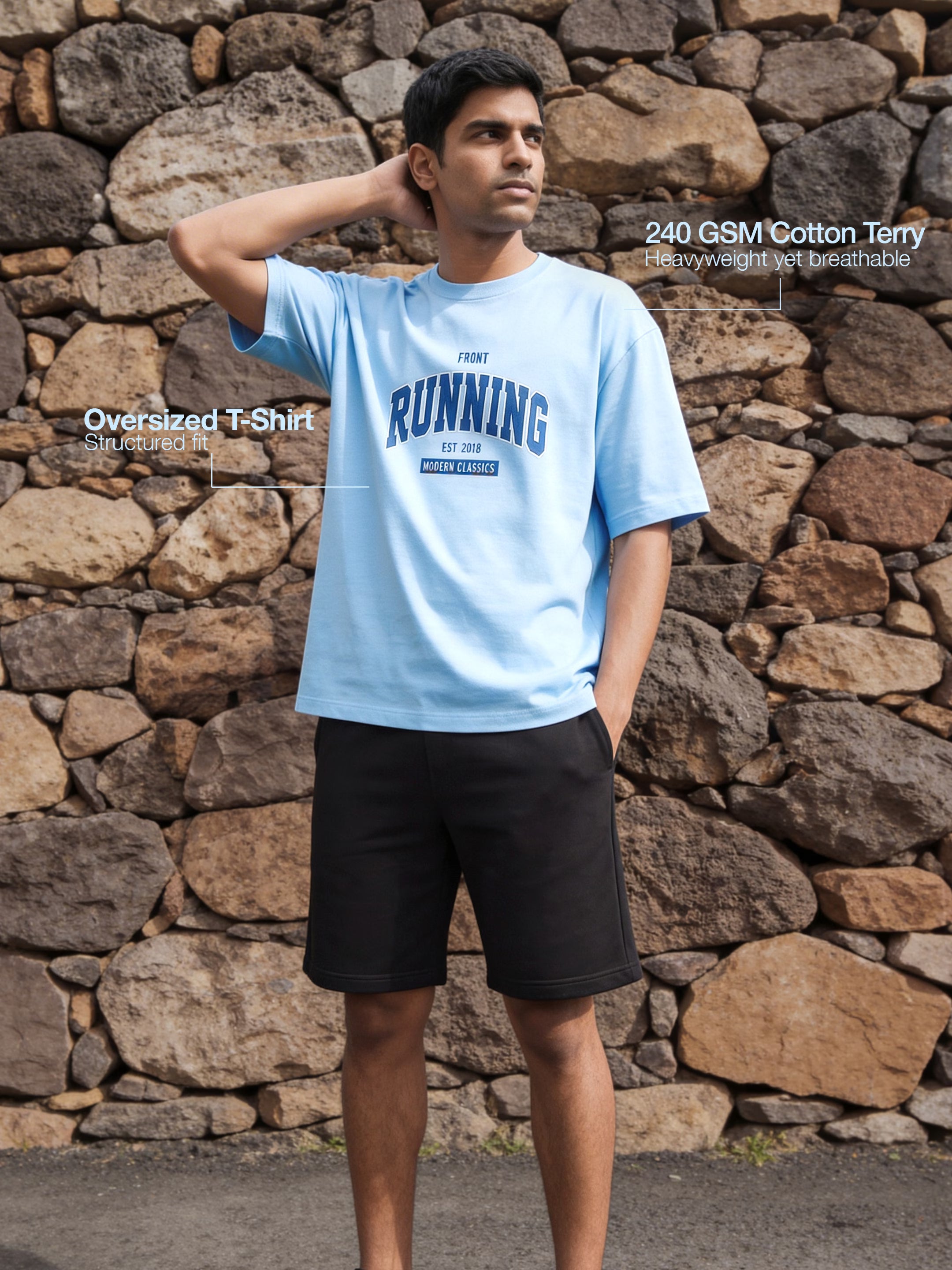 RUNNING Men's Oversized T-Shirt