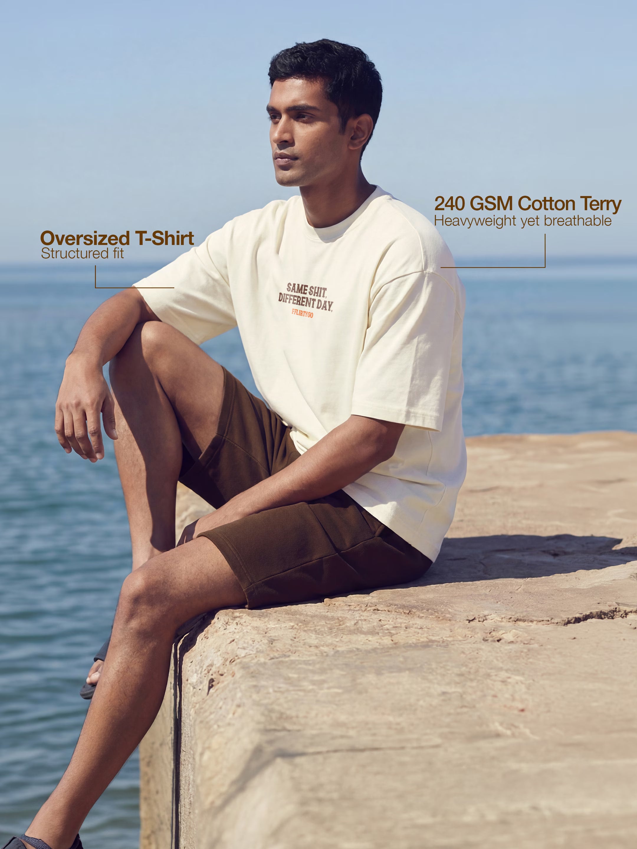 Same Shit Cotton Men's Oversized T-Shirt
