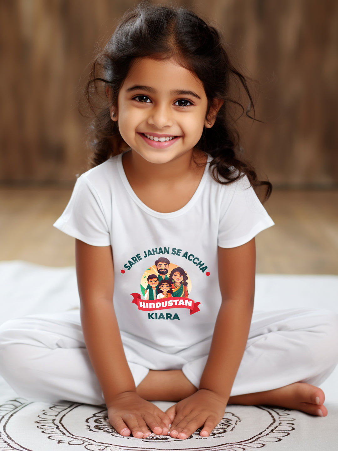 Sare Jahan Se Accha Hindustan Kids T Shirt w/ Custom Name