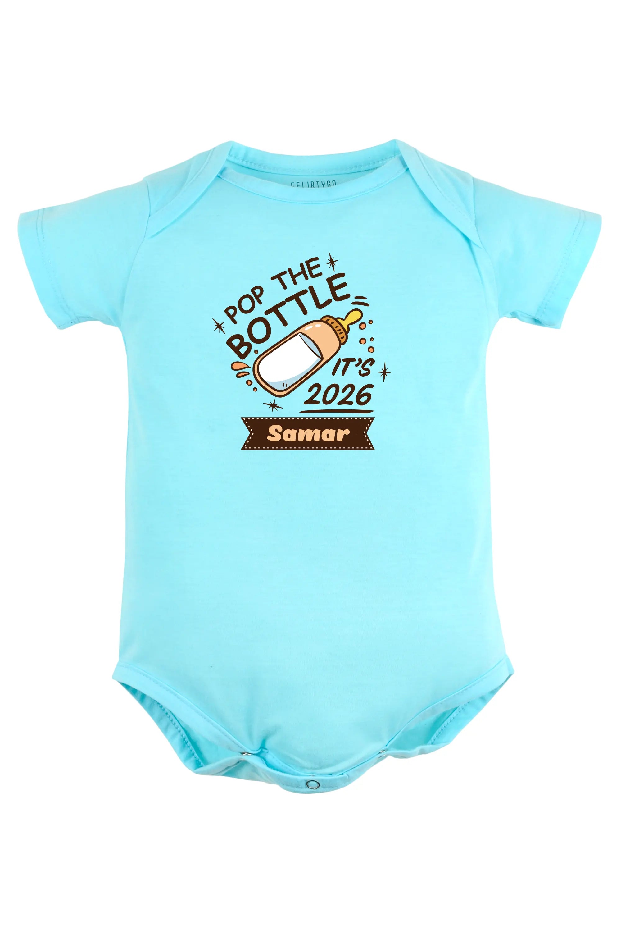 Pop The Bottles It's 2026 Baby Romper | Onesies w/ Custom Name