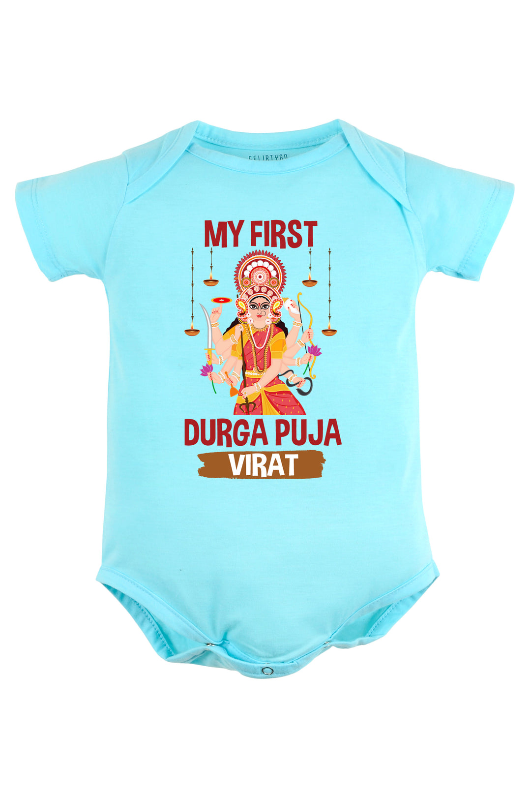 My First Durga Puja Baby Romper | Onesies w/ Custom Name