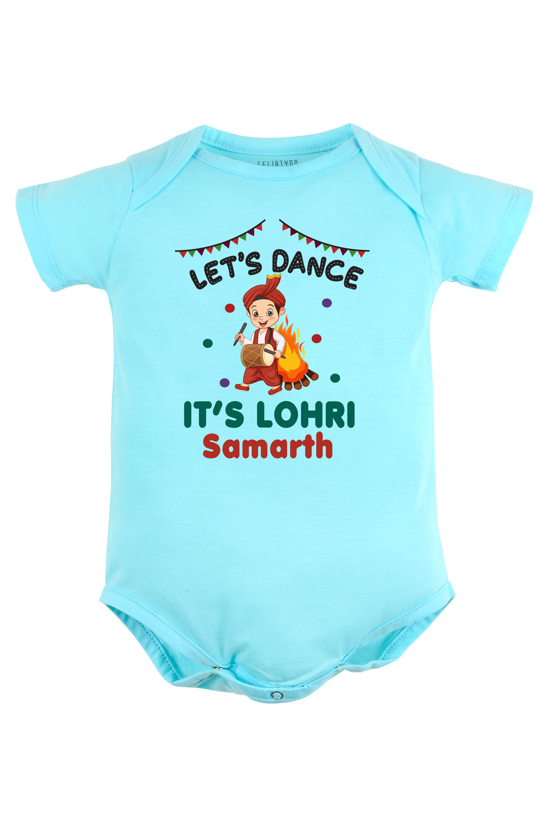 Let's Dance It's Lohri Baby Romper | Onesies w/ Custom Name
