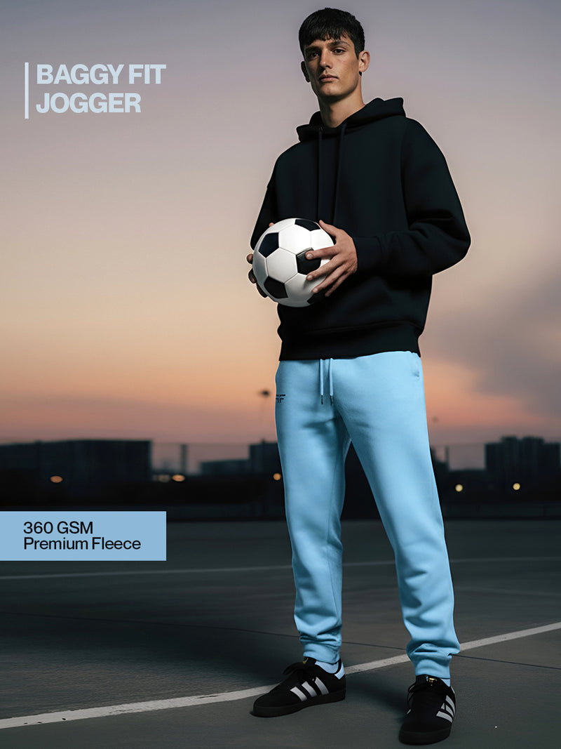 Sky Blue Fleece Joggers