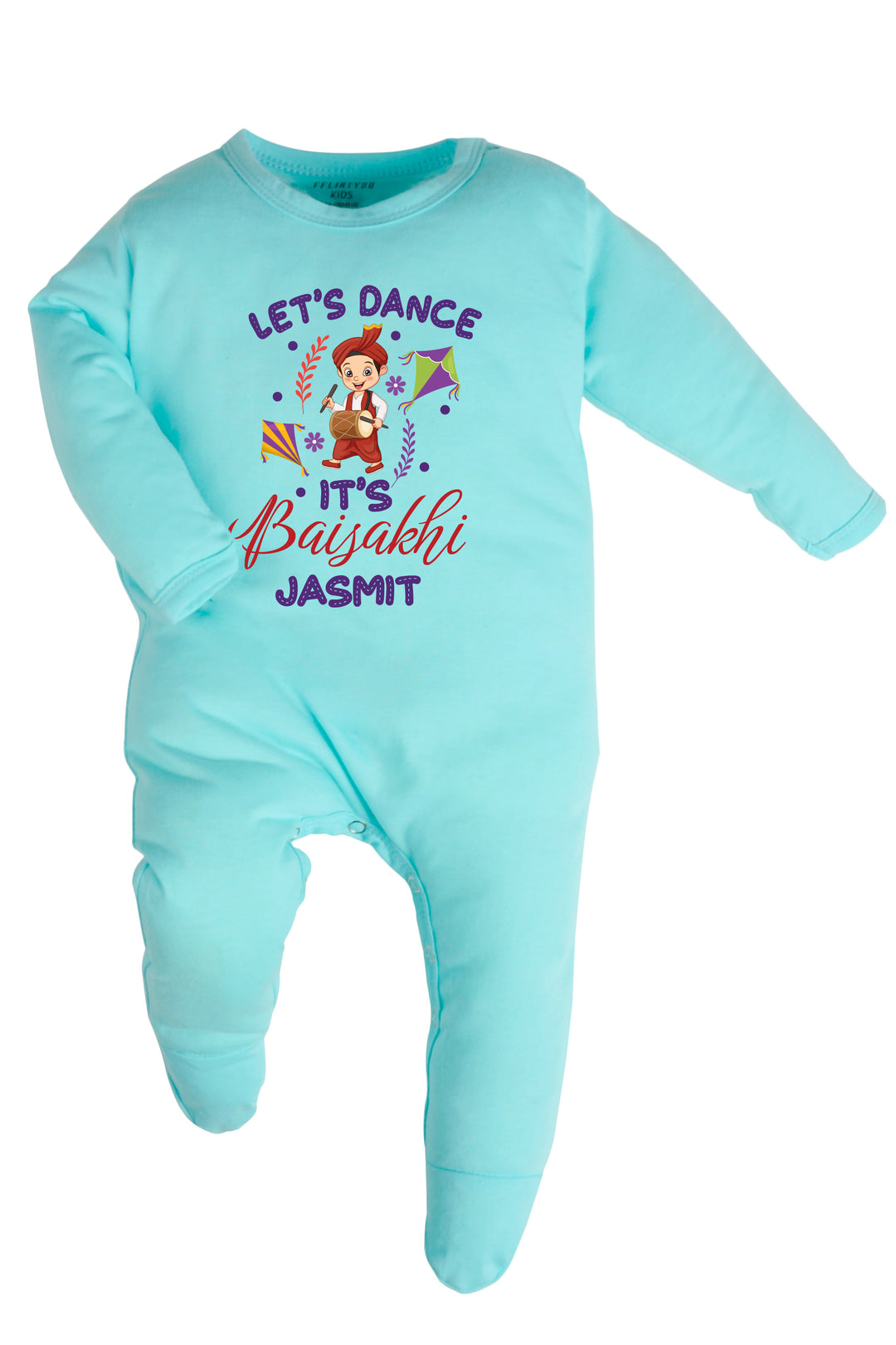 Let's Dance It's Baisakhi Baby Romper | Onesies w/ Custom Name